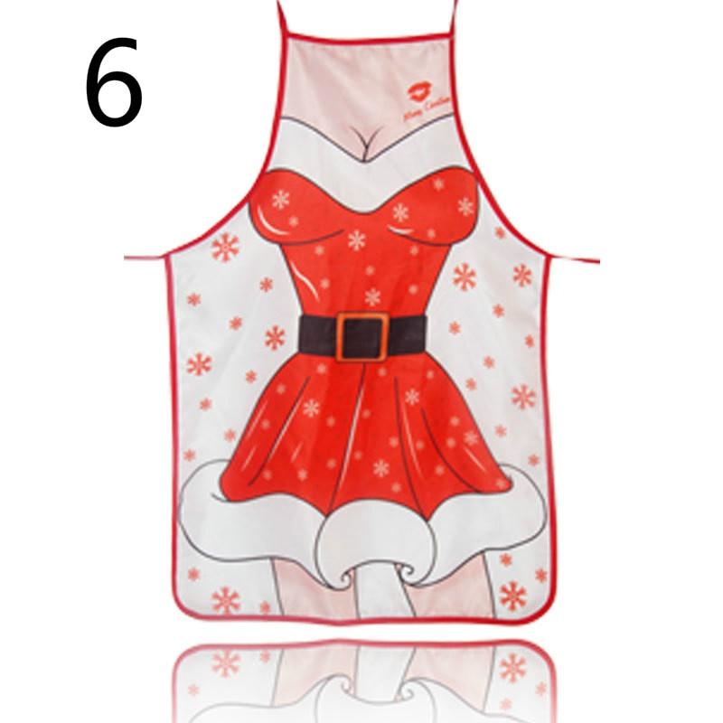 Interesante Delantal de Cocina Novedoso Sexy Navideño para Mujer para Fiesta de Parrilla Cocina Regalo Creativo