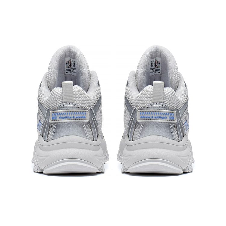 Li Ning Youth  Childrens Sports Lifestyle Series Warm Letter Low-Top Casual Shoes Kids Casual Shoes Antarctic-Gray YKCS210-5