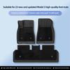 LUCKEASY for Tesla Model 3 Highland 2024 Car Floor Mats TPE 3D Foot Pad Waterproof All Weather Car Accessories Black
