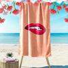 Red Lips Bite Beach Towel Beach Towel Quick-drying for Travel Outdoor Sports Jogging Beach and Swimming