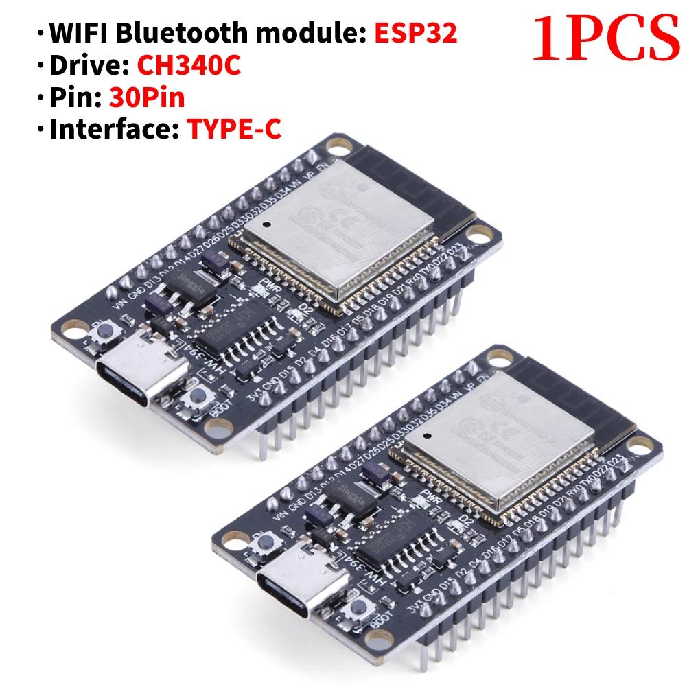 ESP32 WROOM-32 Development Board 5V TYPE-C CH340C WiFi+Bluetooth Ultra-Low Power Consumption SPI Flash 32Mbits Wireless Module