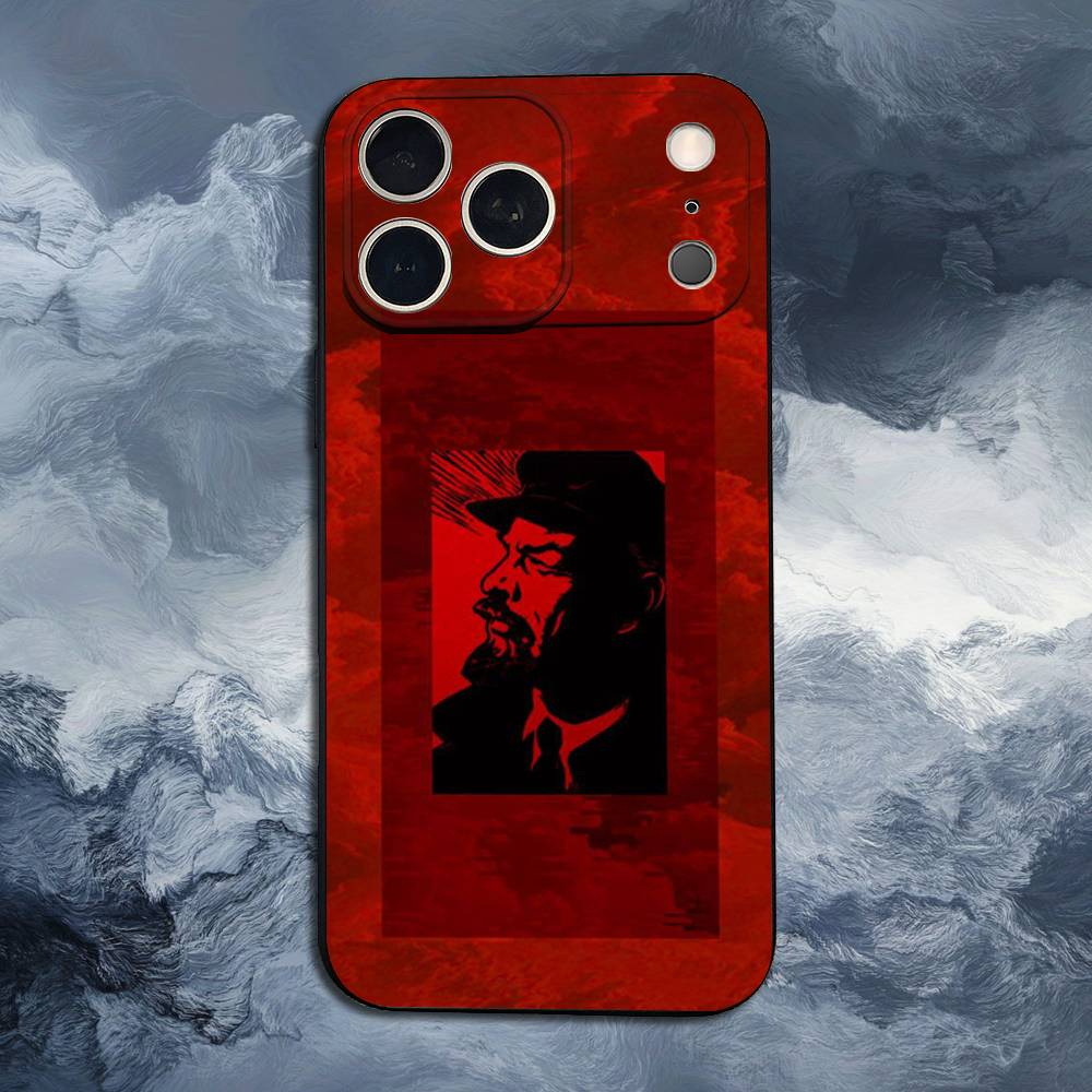Stalin Marx Lenin Great Men Case For iPhone 15,16,12,14,17,13,11,Plus,Pro Max,8,7,XR,SE,XS,X,Mini,Soft Silicone Black