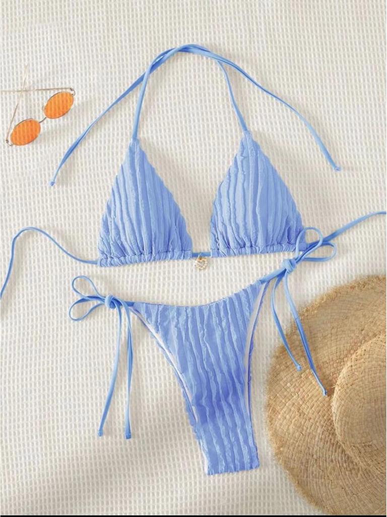 2024 New European & American Women's Sexy Three-Piece Bikini Set