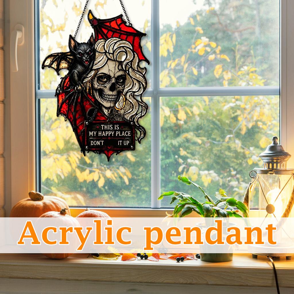 Halloween Gothic Hanging Decorations with Witch and Pumpkin Motifs for Indoor Outdoor Party Decor