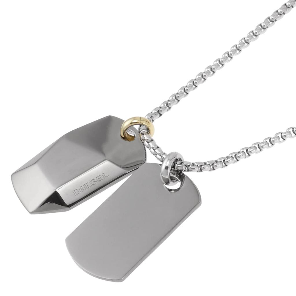 DIESEL Double Plate Dog Tag Necklace Pendant DX1143040 [Diesel] [Item]