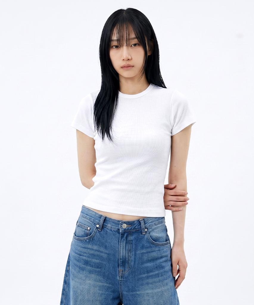 UNDEROFF Stretch Cotton Slim Short Sleeve T-Shirt White