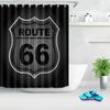 Car Travel Through America Retro Trip Sexy Girl Shower Curtain Set Route 66 Bathroom Fabric Curtains For Bathtub Decor With Hook