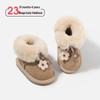 Toddler Girls' Plush Outdoor Leather Boots with Velvet Lining - Winter 2025