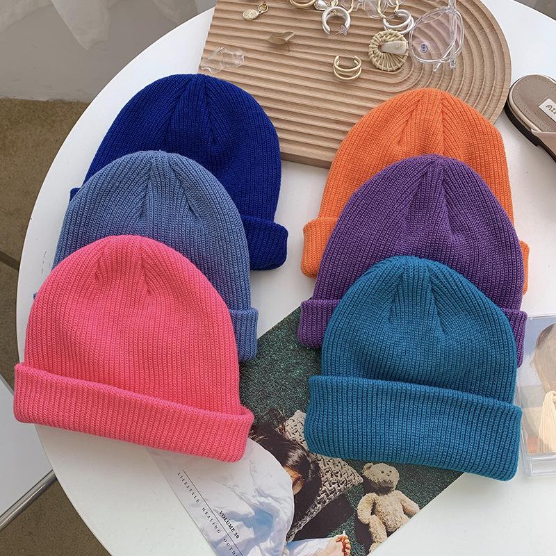 Women's Winter Wool Hat Trendy Korean Pullover Hat Versatile Cold Hat Korean Version Japanese Warm Confinement Knit Hat Autumn and Winter