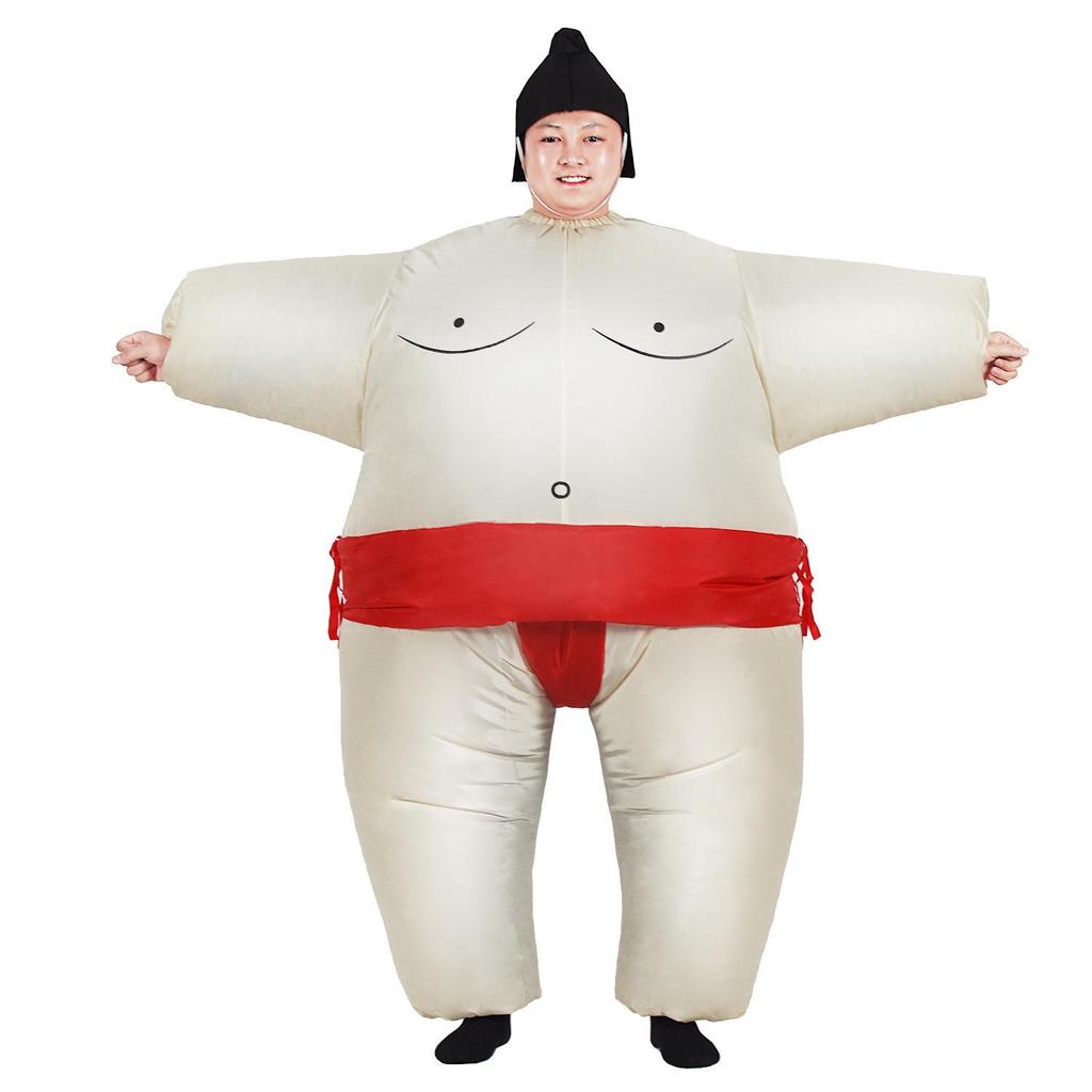 Inflatable Sumo Costume - Halloween Festival Prank for Large Adults