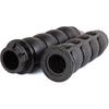 Pair Of 1" Dual Black Motorcycle Bar End Hand Grips Handlebar For Cruisers Harley Yamaha Suzuki