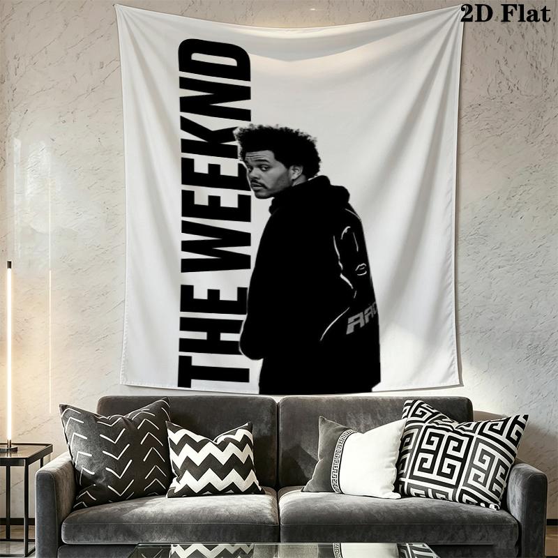 The Weeknd Wall Tapestry Aesthetic Wall Hanging Printed Fabric Blanket Decorative Tapestries for Bedroom Living Room Home Decor