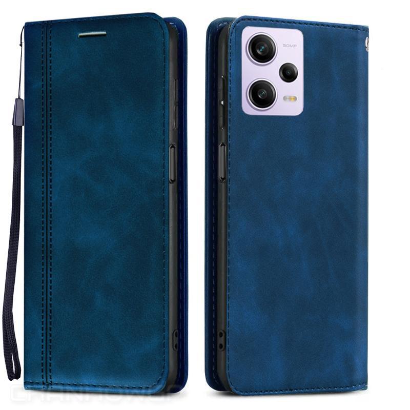

Для Xiaomi Redmi Note 12 Pro Чехол Матовый кожаный чехол-книжка с откидным кошельком для телефона Чехлы для Redmi Note 12 Note12 Pro Противоударный чехол-держатель-подставка Xiaomi Poco X5 Pro чёрный