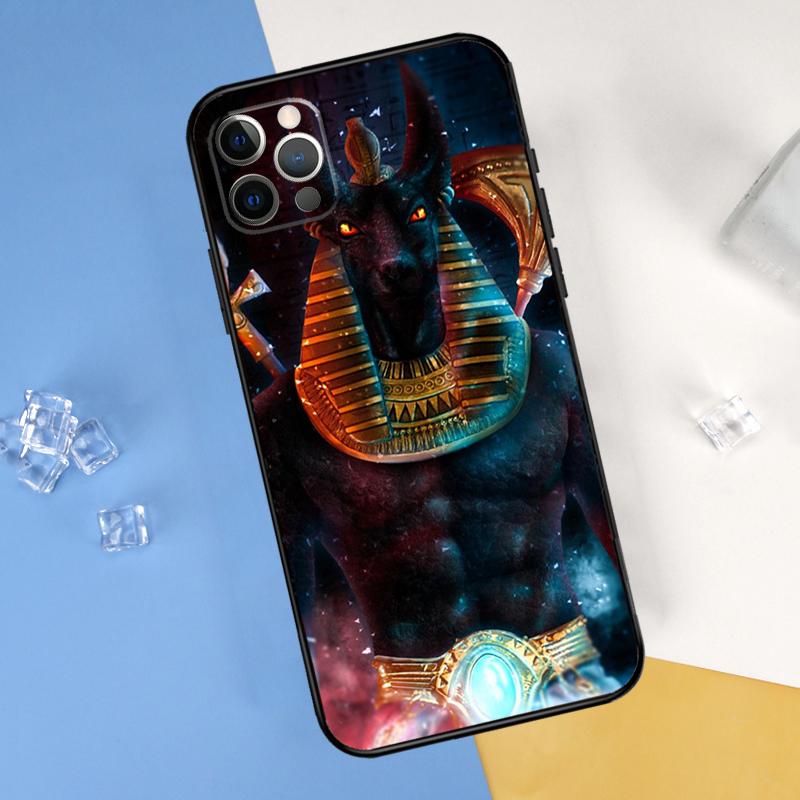 Anubis Ankh Egyptian God Phone Case For iPhone 16 Pro Max 13 12 Mini 11 14 15 Pro Max XR 16 15 Plus 16e Cover Shell