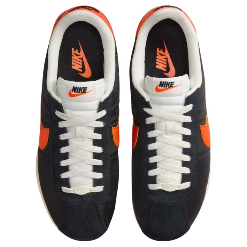 Nike Cortez TXT Black Safety Orange Unisex Sneakers Sail Muslin HF0263-003