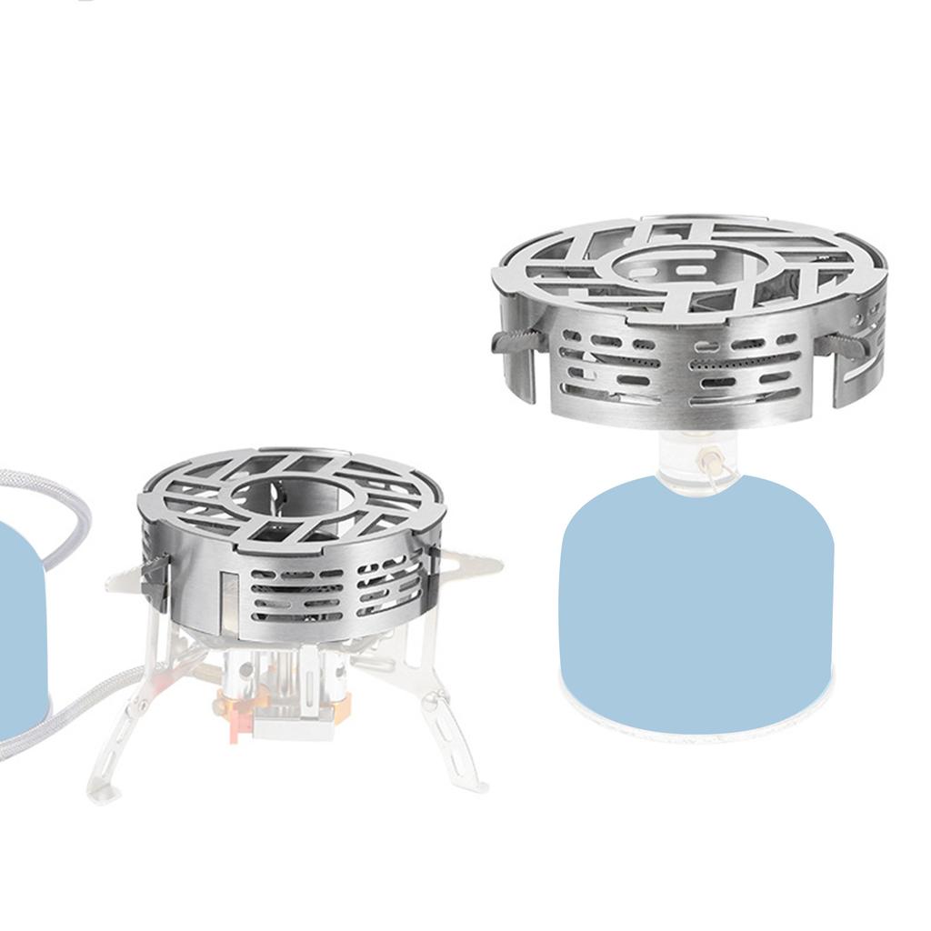 Gas Stove Windshield Ring Protects Flame from Wind Stove Wind Guard 201Stainless Steel Texture for Outdoor Cooking