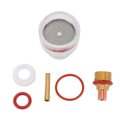 Schweißbrenner Glasbecher Kit Geeignet für WP 17 18 26 Brenner Schweißglasbecher und 1 8 Zoll 3,2 mm Gaslinsen- Brennerkörper mit
