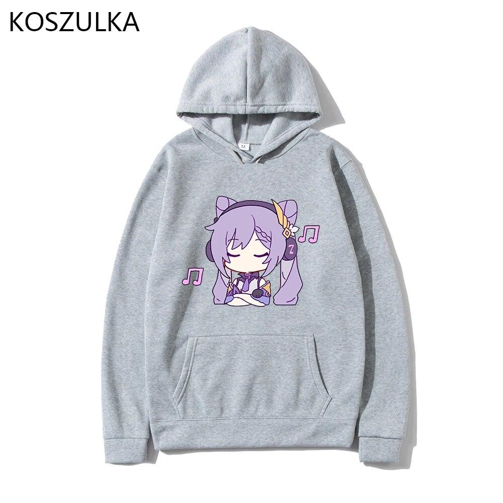 Hot Genshin Impact Hoodie Women Unisexga Harajuku Kawaii Keqing Hoodie Unisex Graphic Winter 2022 Game Sweatshirt Pullover Sudadera