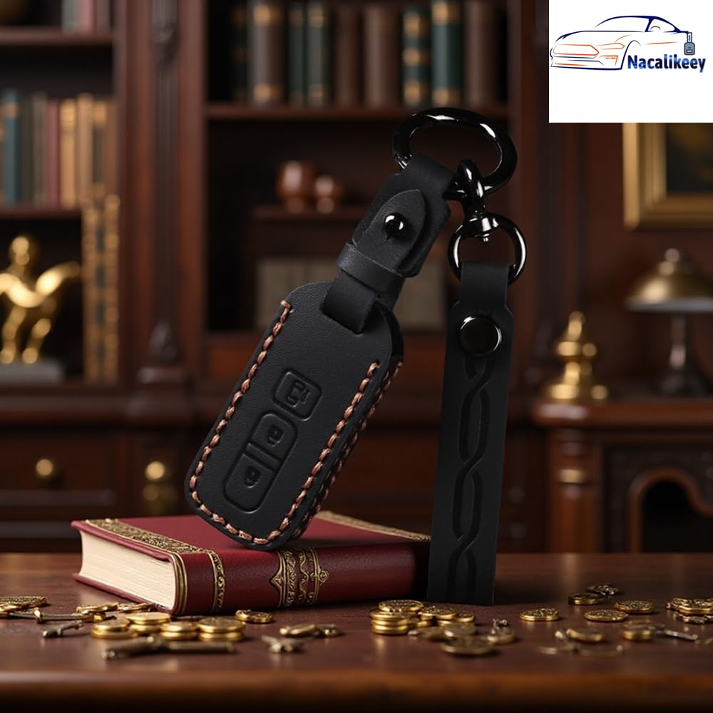 Pouzdro na klíč kompatibilní s Honda Kožené pouzdro na chytrý klíč Pouzdro na klíč Kryt klíče Stylová Ochrana proti nečistotám Skluzu Poškrábání [Nacalikeey] N-BOX N-BOX N-ONE N-Wagon