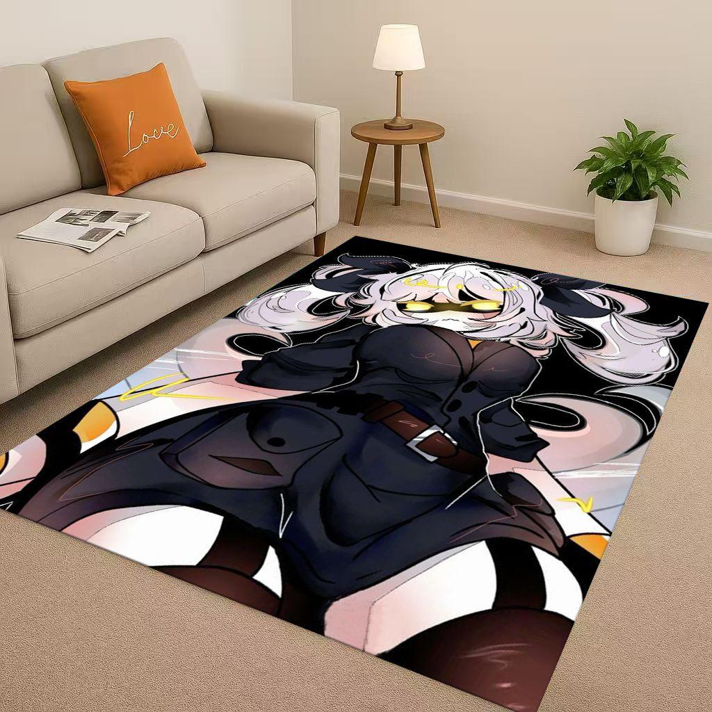 HD Cartoon Murder Drones V Uzi Robot Living Room Non Slip Area Rug Soft Carpet for Bedroom Playroom Sofa,Easy Clean Home Doormat