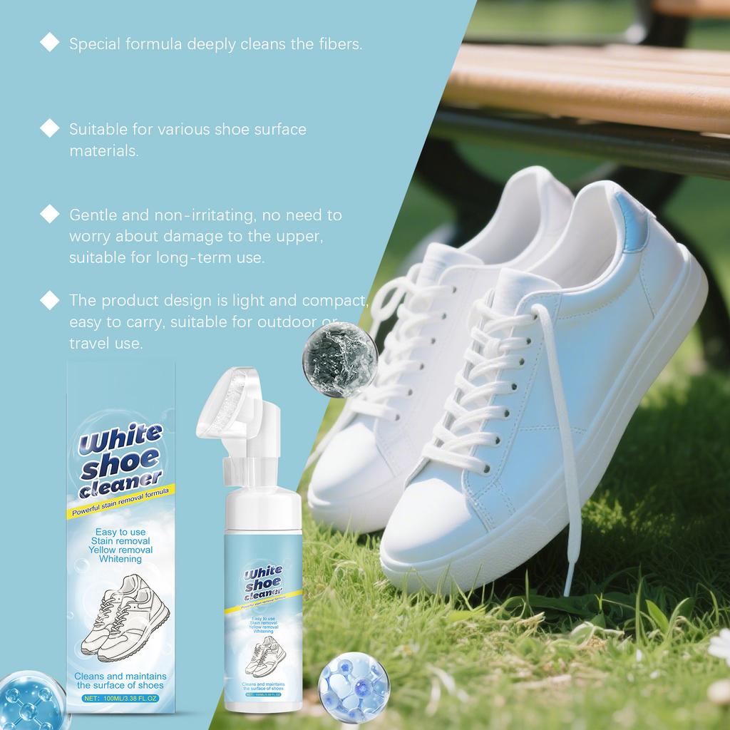 Schuhreinigungsschaum kann Schmutz entfernen, ohne die Schuhe zu beschädigen, und die Schaumtextur hält das Schuhobermaterial sauber, 100 ml