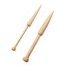 1PC Weaving Tool DIY Sweaters Scarves Tapestries Knitting Shuttle Rods Single Ended Solid Beech Wool Thread Hook Tools