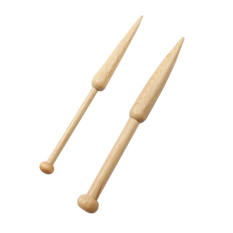 1PC Weaving Tool DIY Sweaters Scarves Tapestries Knitting Shuttle Rods Single Ended Solid Beech Wool Thread Hook Tools