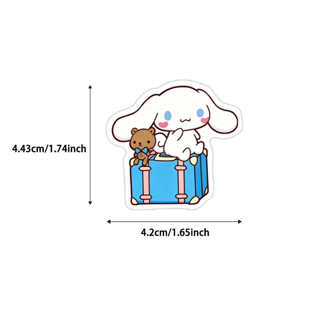 Cute Cinnamoroll Cartoon Stickers: 60 Sheets for Children's Notebook & Planner Decoration