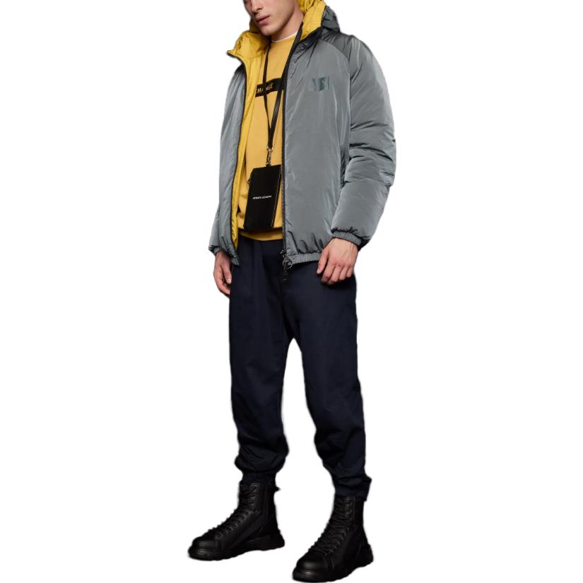 Armani Exchange AE Logo Printed Casual Hooded Cotton Jacket Men jackets Multicolor 6RZB43-ZNXXZ-29BE