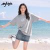 MJ STYLE Women's Cotton Loose Fit Graffiti T-Shirt