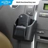 2/4Pcs Car Key Holder Clip Car Interior Storage Box Dashboard Organizer Adhesive Mount For Card Key Rack Universal Fit