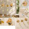Hanging Crystal Suncatcher Bee Daisy Honeycomb Ornament Crystal Prism Rainbow Maker Window Garden Decorative Holiday Present