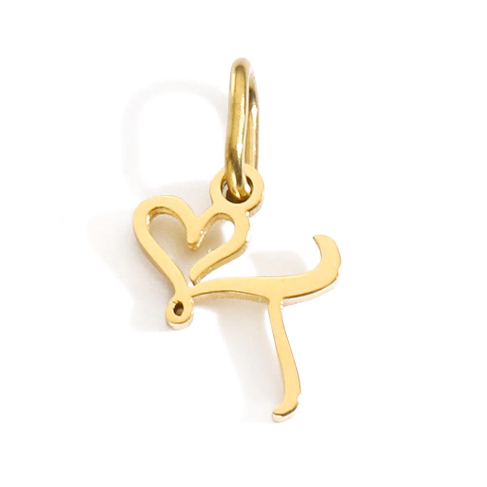 Gold-Plated Stainless Steel Alphabet Pendants for DIY Necklaces – Colorfast Jewelry Charms