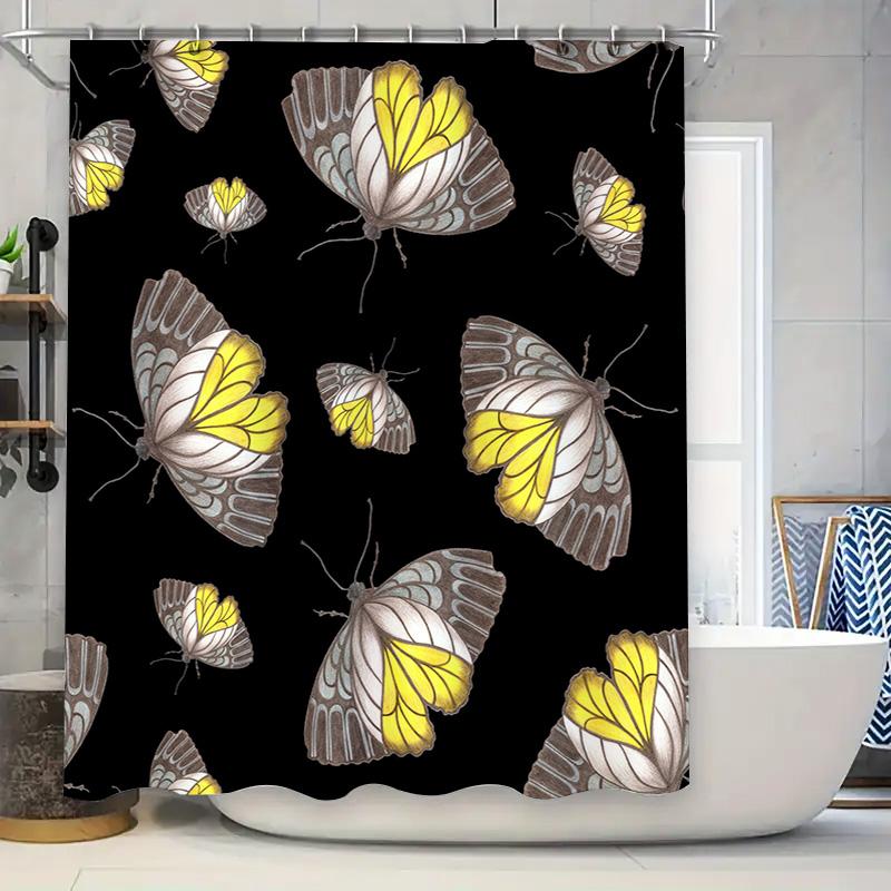 

Colorful Butterfly Patterned Shower Curtain Modern Bathroom Decoration for Home Living Room and Bath Accessories 90x180cm