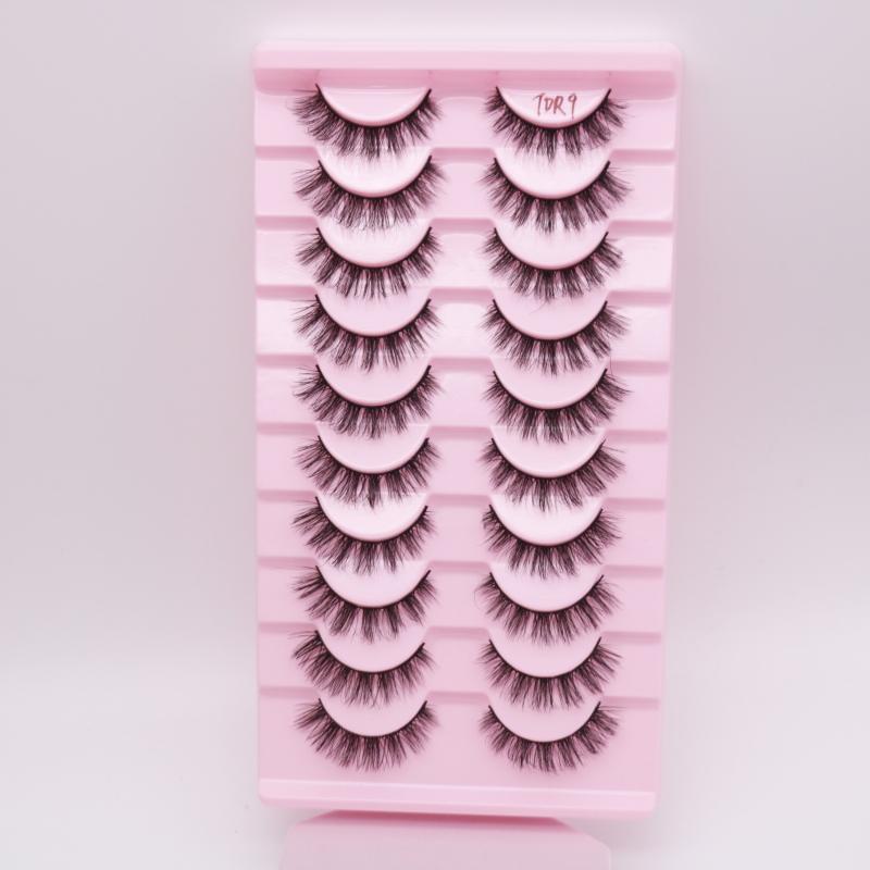 Private Label False Lashes 10 Pairs 3d Faux Eyelashes Natural Styles Makeup Mink Eyelash
