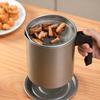 Bacon Grease Container with Filter And Lid 1.4/1.7/2.0L Carbon Steel Lard Jar for Cooking And Storage Easy-Grip Handle Rust Resistant Pot for Frying