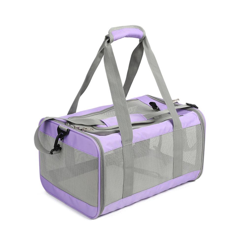 Lightweight Canvas Pets Travel Handbag Breathable Large Capacity Cat Bag Foldable Portable Pet Airline Bag Cat