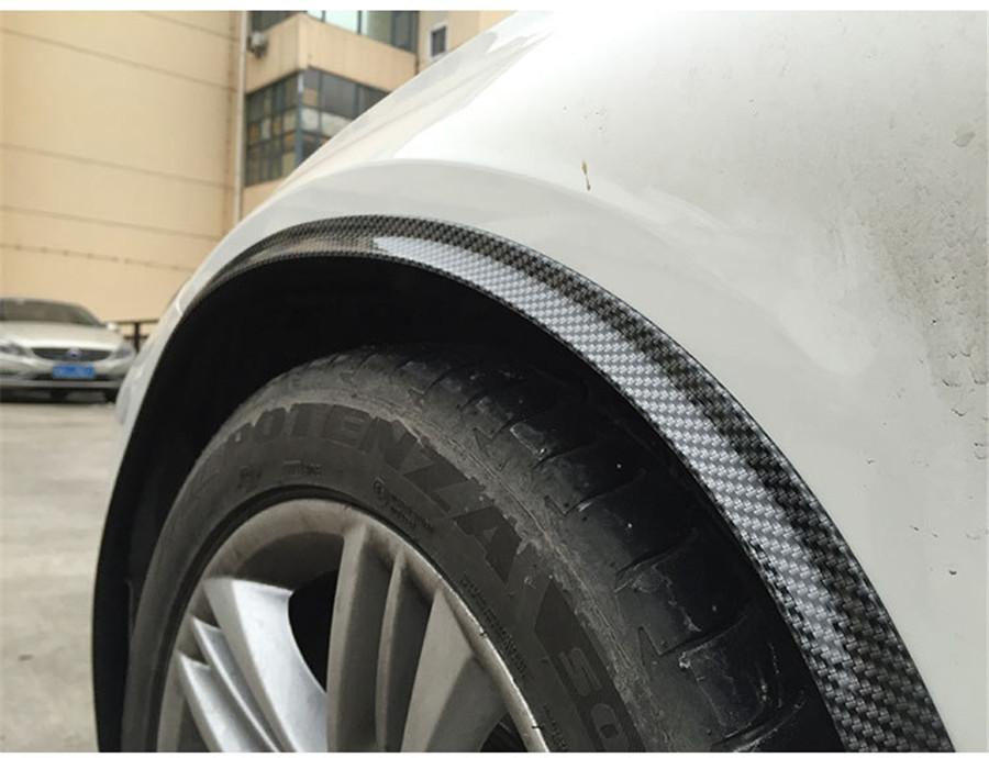 2PCs 150cm universal Carbon Fiber Color Rubber car fender flare wheel eyebrow pr