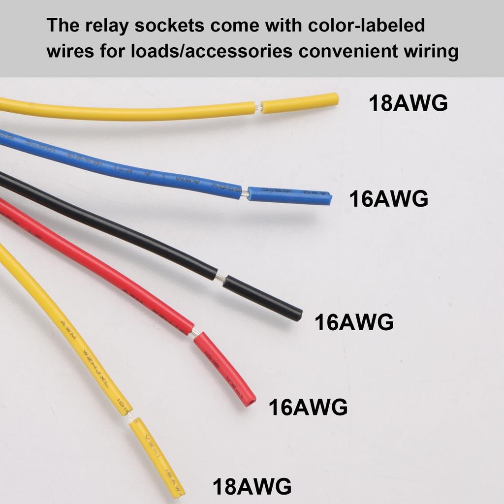 Weasch JD1914 Car Relay Kit 2 Pack 40A SPDT 5 Pin 40A Automotive