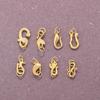 S925 Sterling Silver Gold-Plated Pearl Koi Necklace with Auspicious Clouds and Phoenix S-Hook Clasp