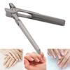 Nail Clipper Stainless Steel Wide Opening Push Button Design Anti Splash Flat Mouth Nail Clipper