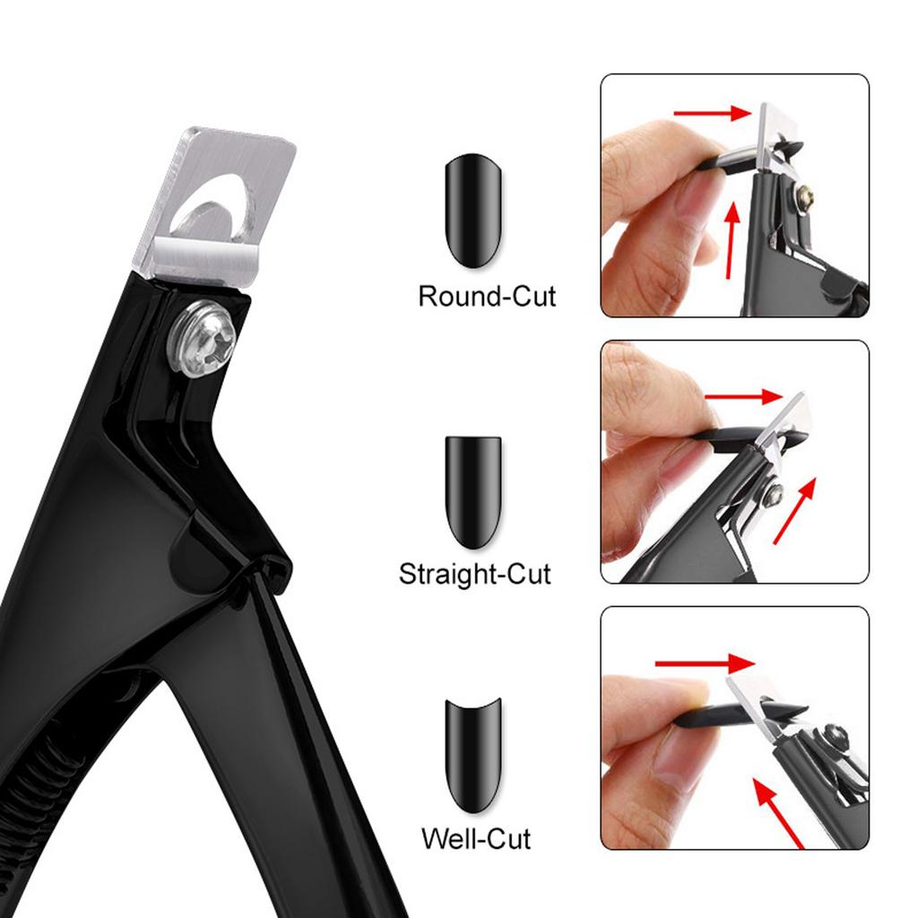 Acrylic Nail Clippers Professional Nail Clippers Cutters for Acrylic Nails Fake Nail Tips Stainless Steel Nail Trimmer