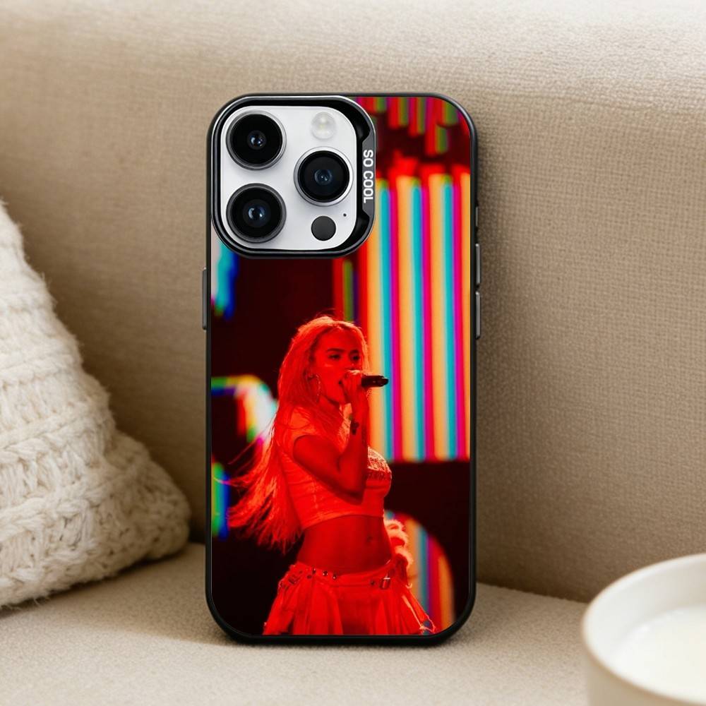

K-Karol G Tropicoqueta Phone Case For iPhone17, 16,15,14,13,12 Pro Max Black Candy Matte Shockproof Cover iPhone15pro