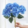 Fake Large Hydrangea Flower Fabric 5 Heads Artificial Flower Wedding Decoration Bridal Accessories Vases Home Diy Pink Bouquet