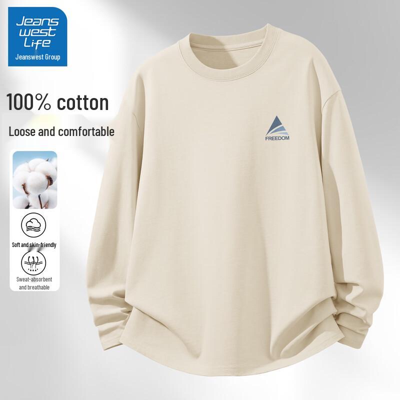 JEANSWEST LIFE Men s Pure Cotton Long-Sleeve T-Shirt M