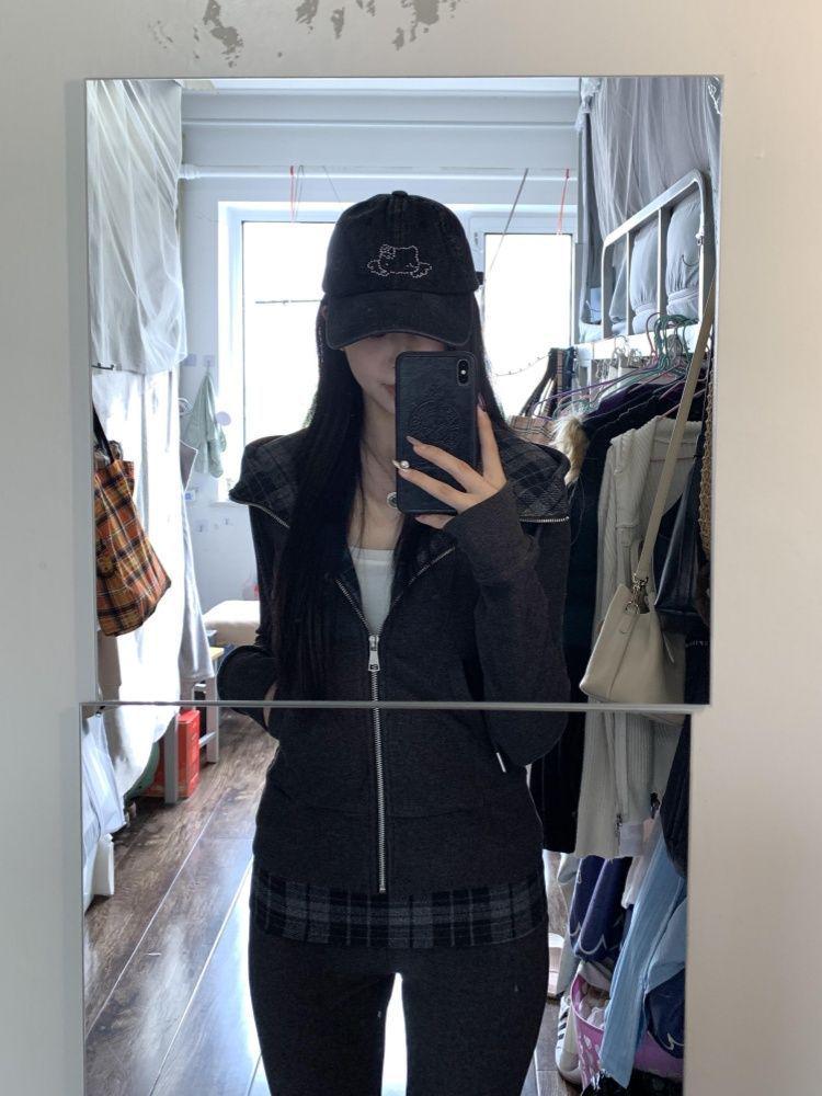 Korean Style Hooded Cardigan & High-Waisted Long Pants Set for Women - Autumn/Winter Fashion