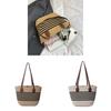 Bohemian Woven Straw Tote Bag Large Capacity For Casual Beach Day Travel