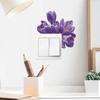 Waterproof Vinyl Decals for Home Decorations Room Aesthetics Lavender Floral Switch Stickers Self Adhesive Wall Socket Decor