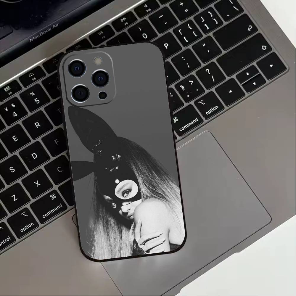 Ariana Grandes  Phone Case For iPhone 17,16,15,14,13,12,11 Plus,Pro Max,XS,Soft Silicone Black Cover