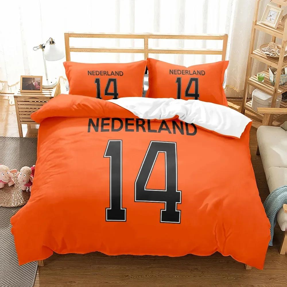 National Soccer Team Core Player Number Comfortable Duvet Cover Pillowcase Bedding Set Children Bedroom Decoration Home Textile
